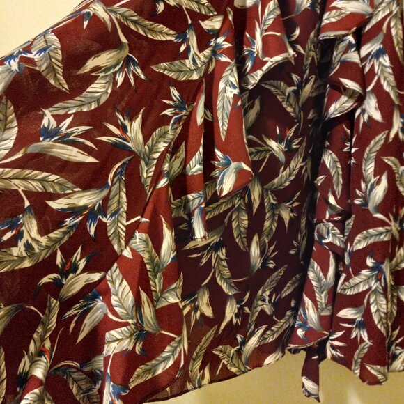 NWT Anthro Reynu Taandon Leaf Print Maxi Skirt Size S - Picture 6 of 16